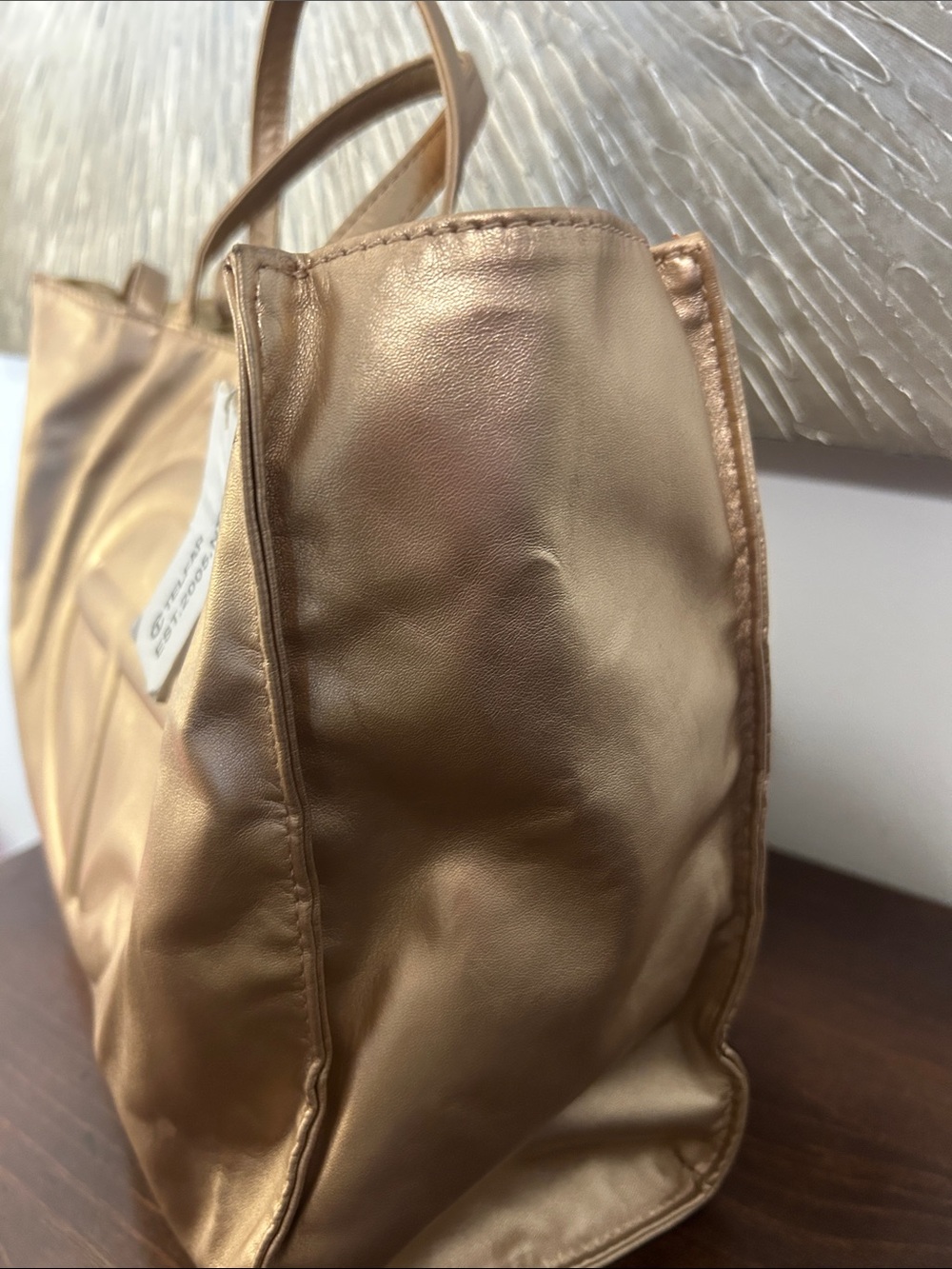 Telfar Metallic Rose Gold Signature Tote - Picture 4 of 5